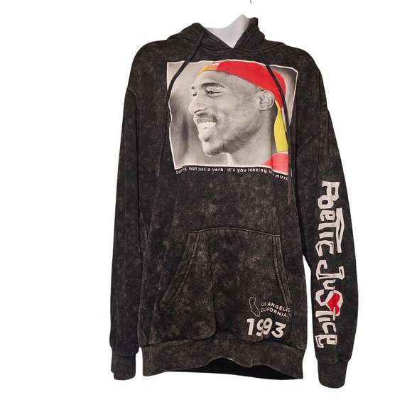 Chemistry Other - Tupac Poetic Justice Hoodie Black Graphic Los Angeles Hip Hop Mens M 90s Y2K